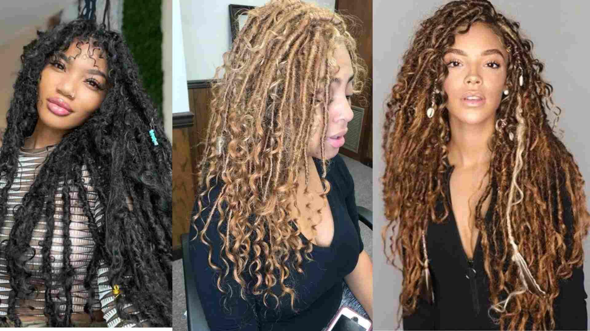 Messy Faux Locs Style
