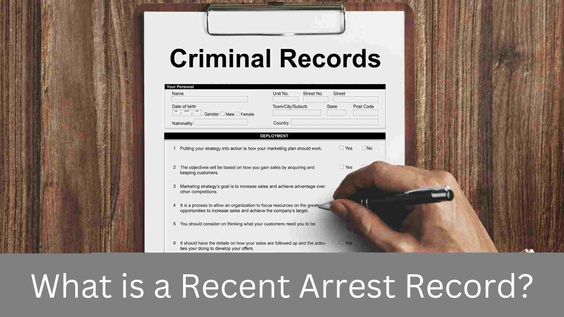 How to Find Recent Arrests