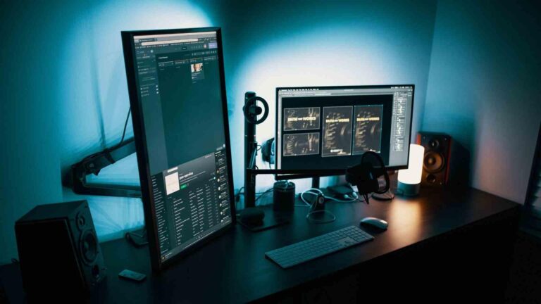 fitting two monitors in small place