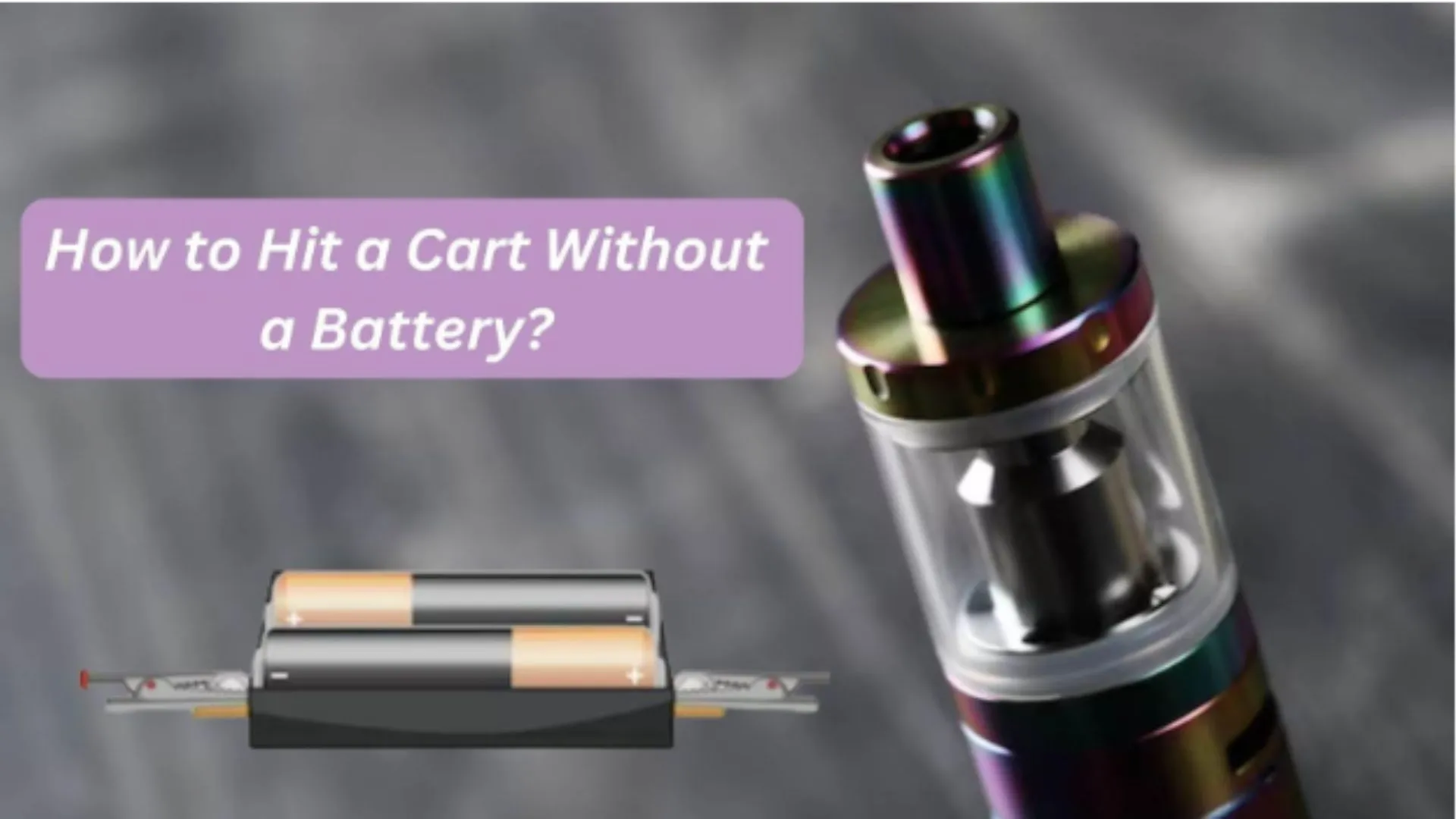 How To Hit A Cart Without A Battery?