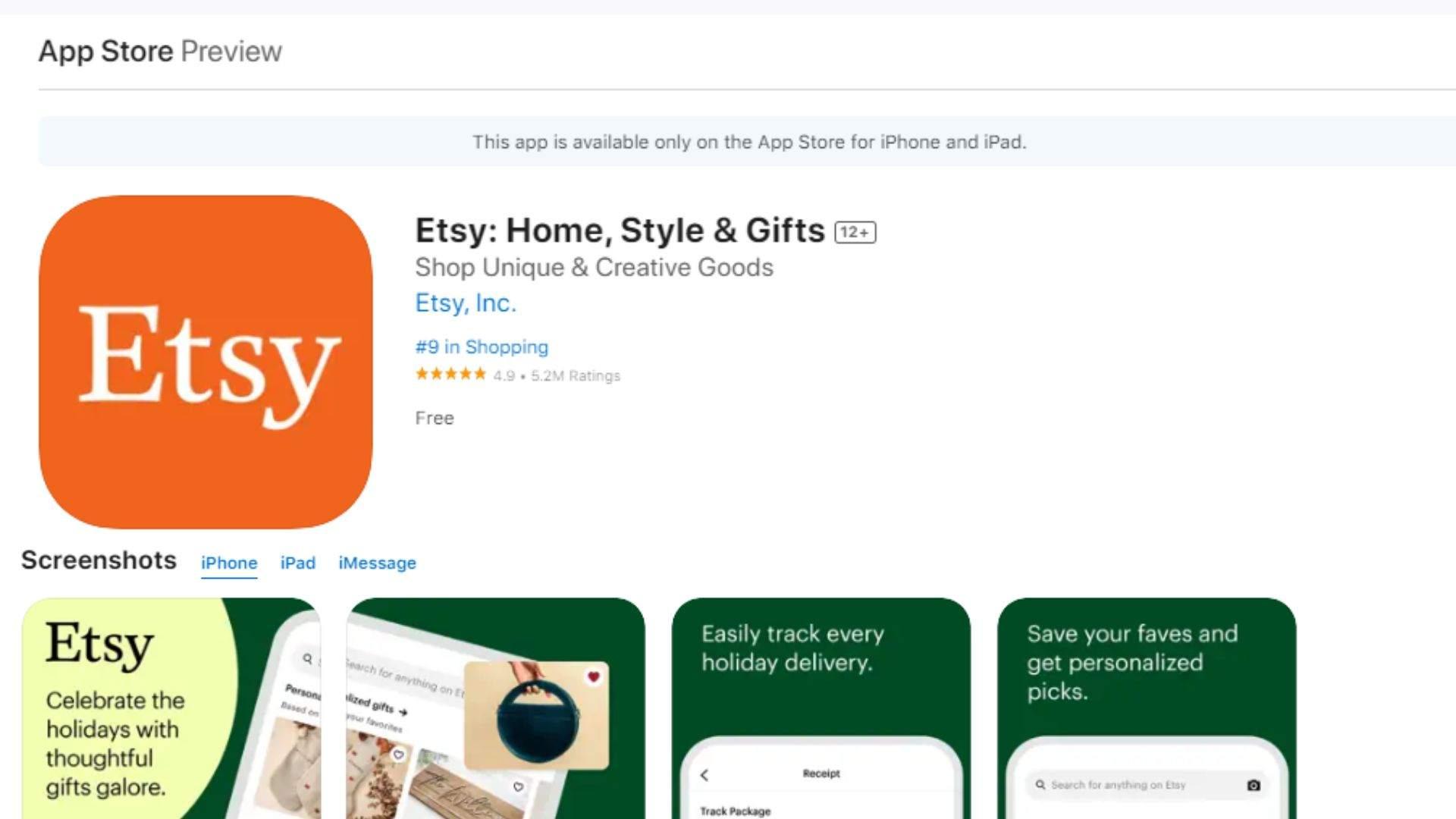 How to download Etsy on iOS?
