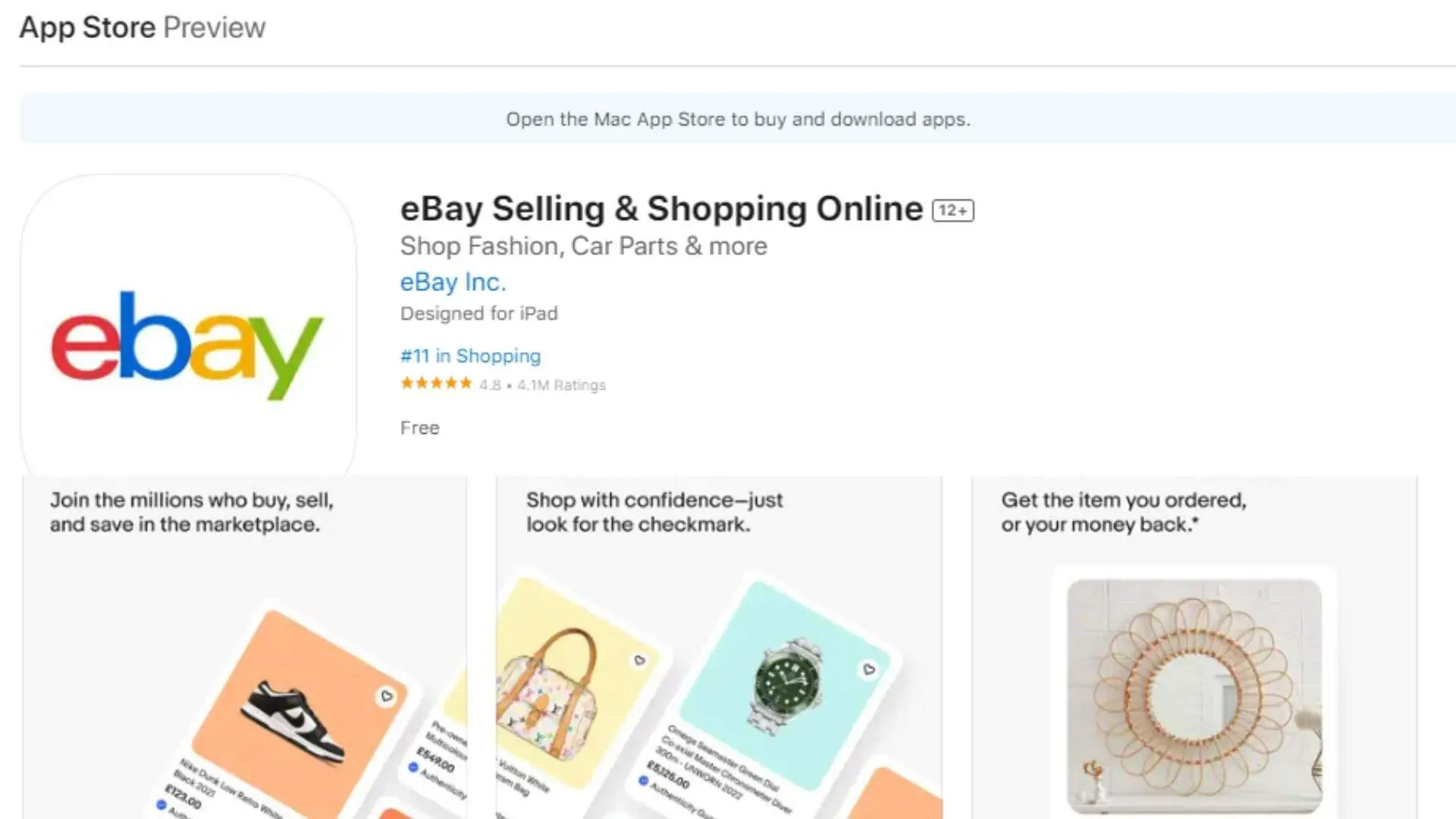 How to download the eBay app on iOS?