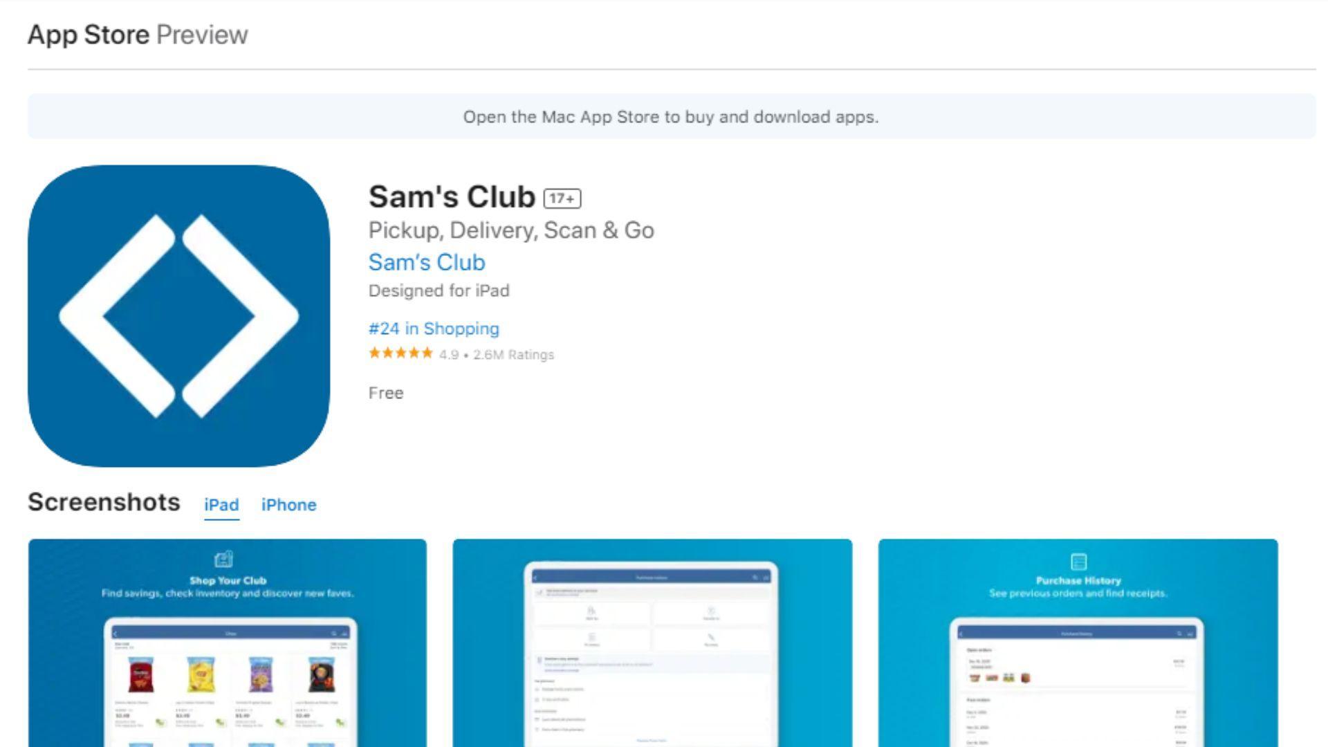 How to download the Sam’s Club App on iOS?