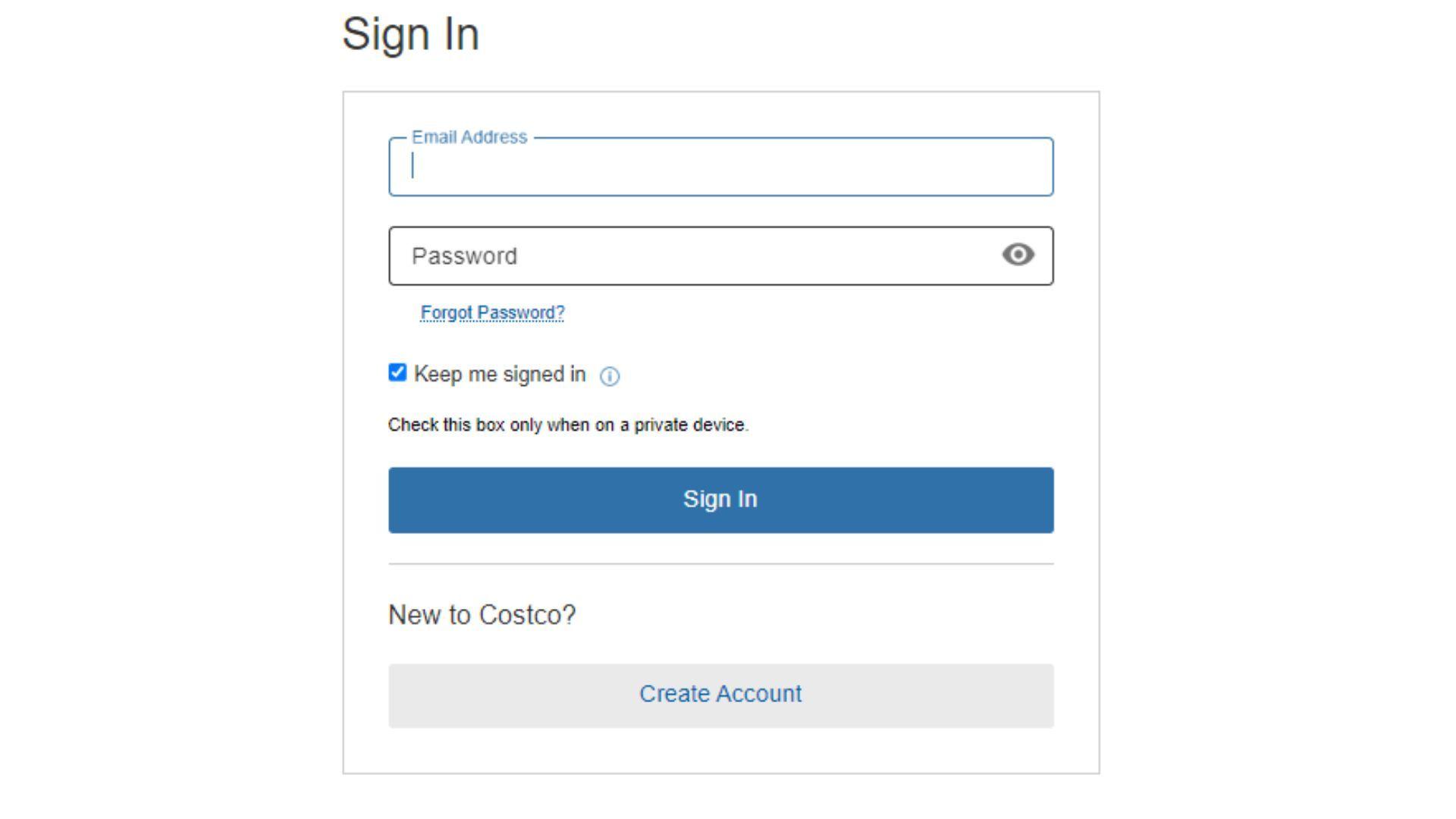 How to Sign in to the Costco app?