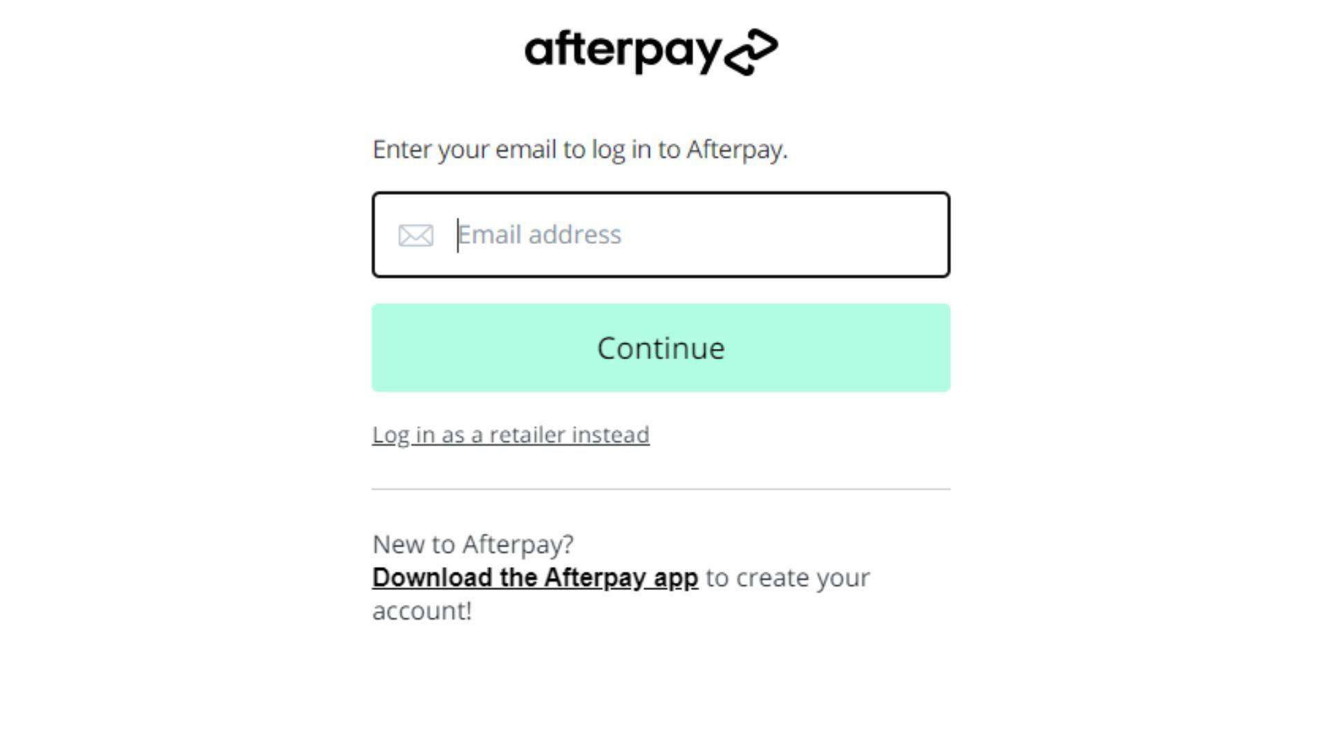 How do you Log in to the Afterpay App?