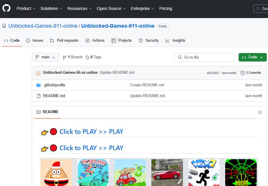 unblocked games 911 github