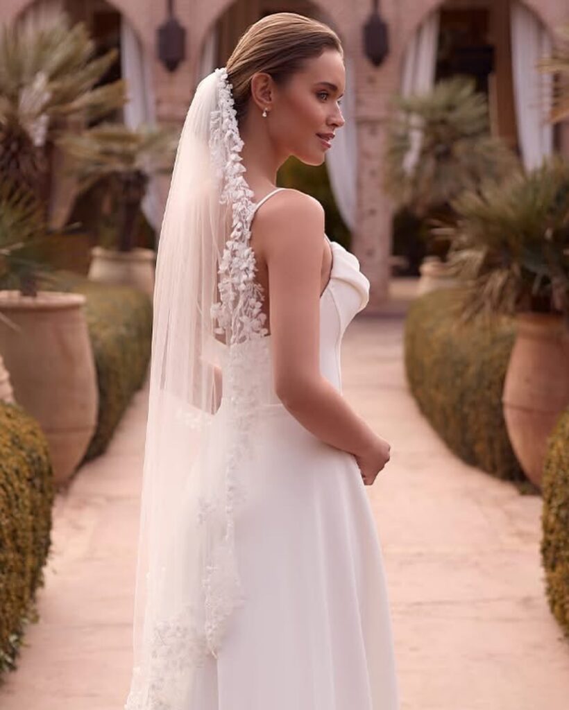 Bridal Updo with Veil