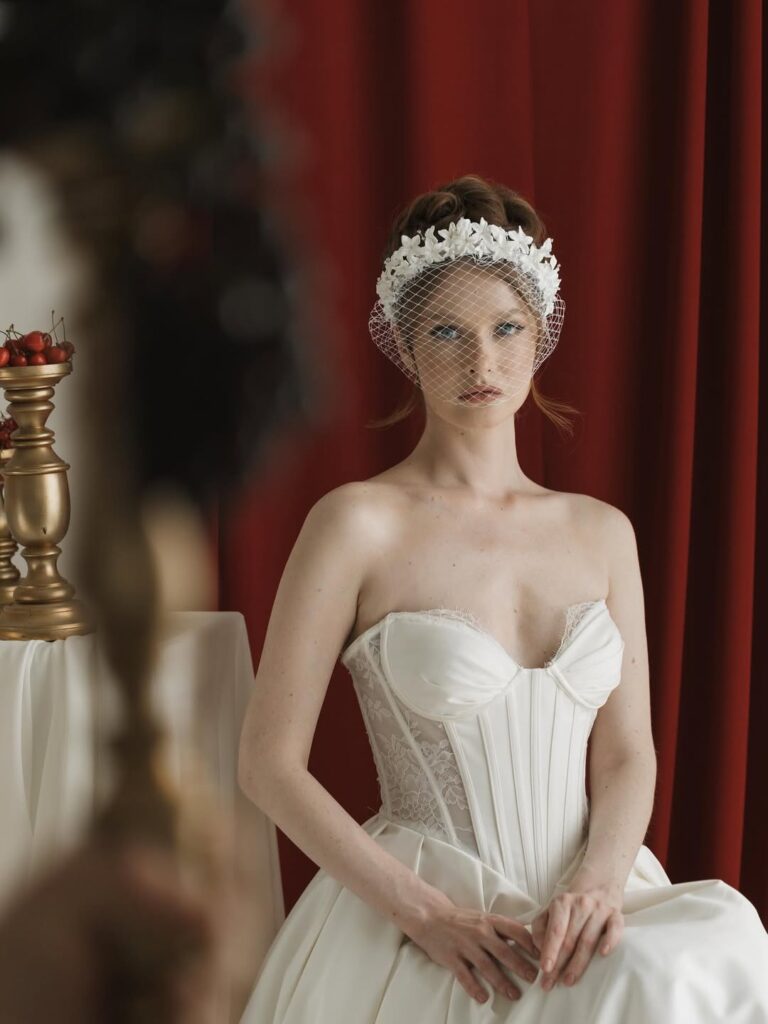 Bridal Updo with Veil